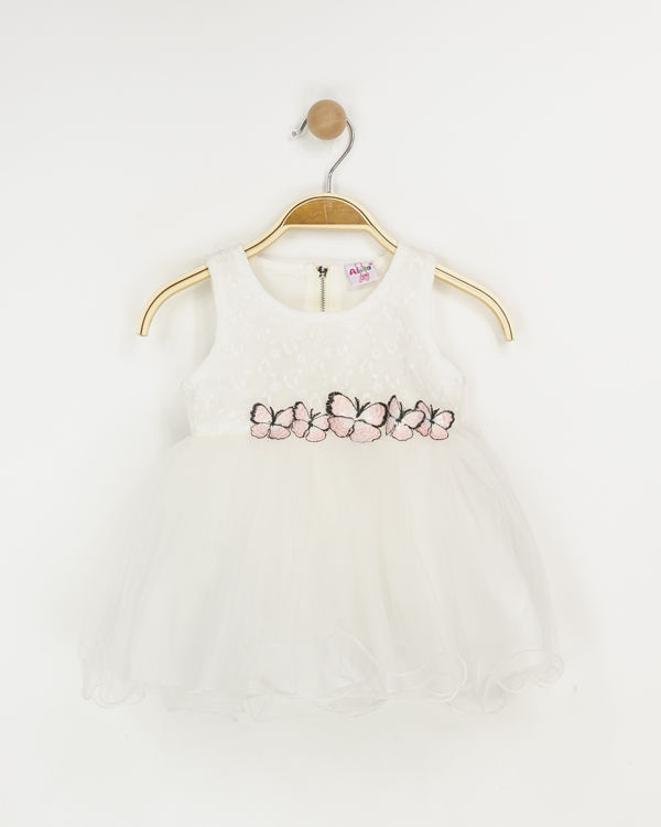 Picture of K09231 GIRLS DRESS WITH BUTTERFLIES AND TUTU BOTTOM